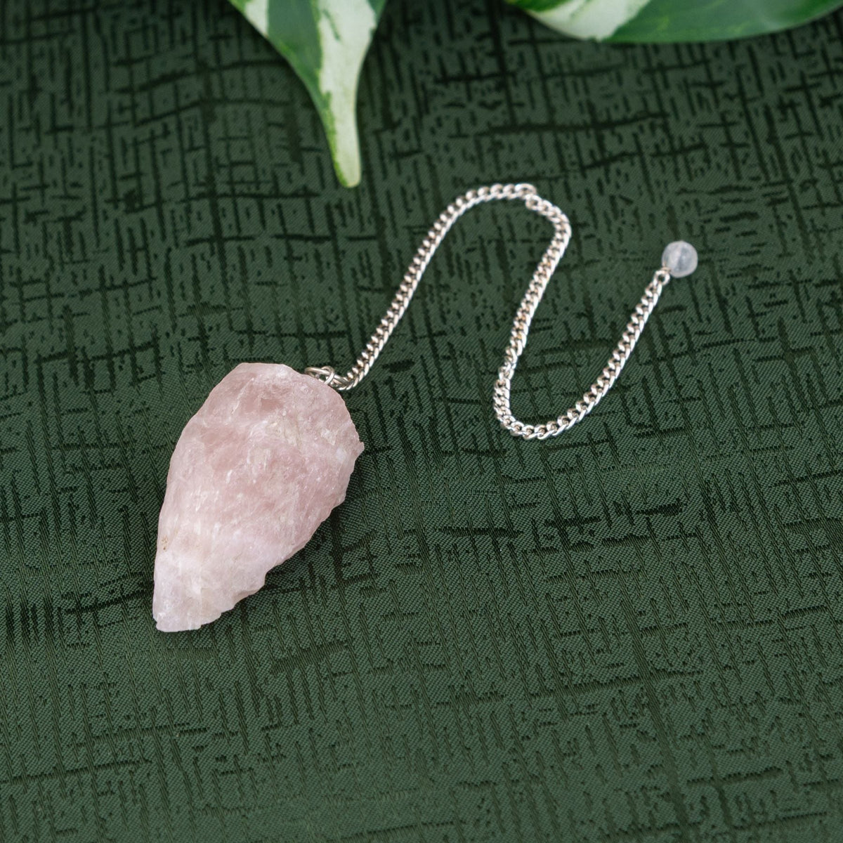 Raw Rose Quartz Pendulum | Religious Items | Wiccan Center