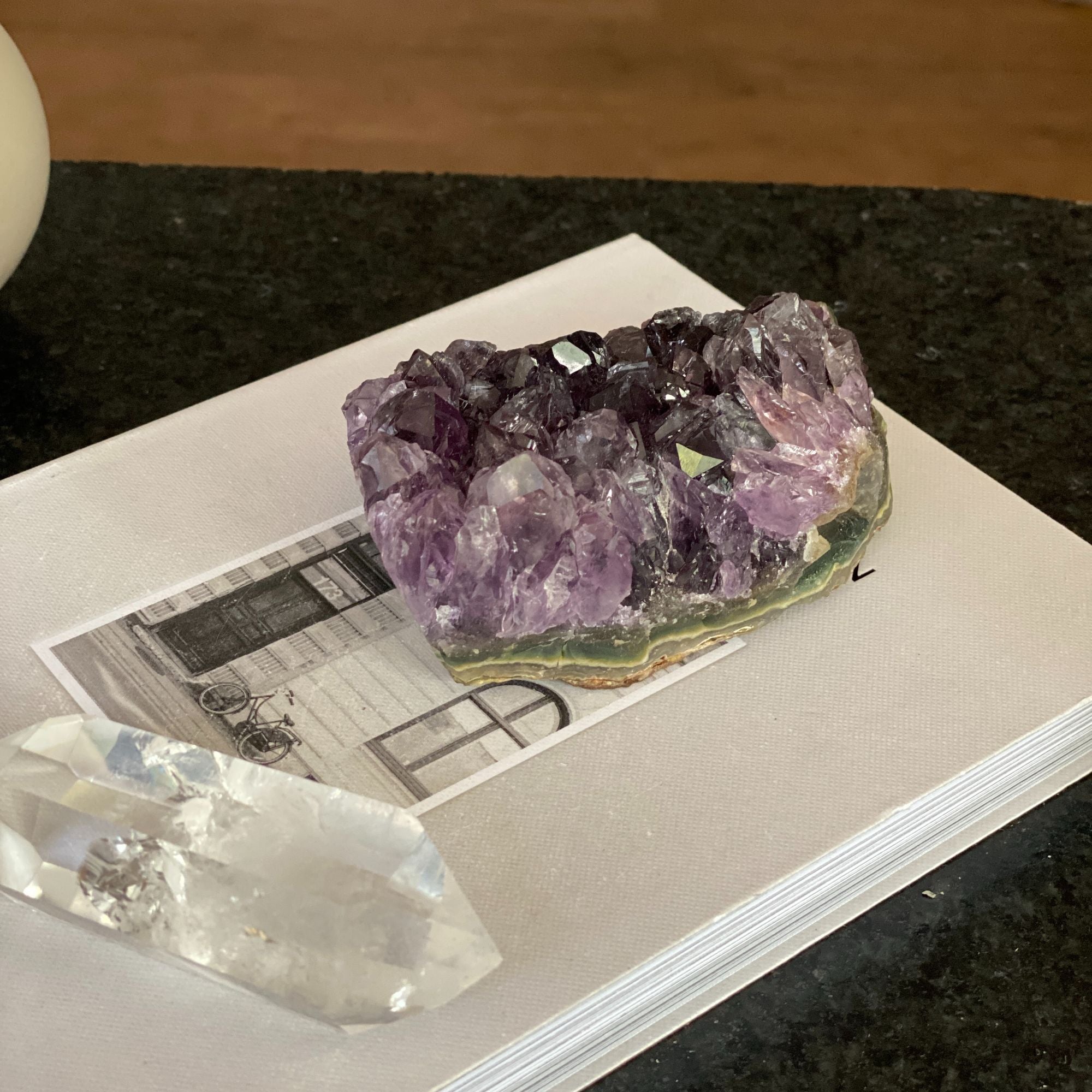 Raw flat amethyst cluster, deep purple crystal clusters from Uruguay, palm stone 1Lb weight, affordable gift for crystal lovers | Amethyst Geodes | Wiccan Center
