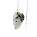 Rainbow Moonstone Faceted Droplet Gemstone Pendulum | Crystals & Minerals > Specimens | Wiccan Center
