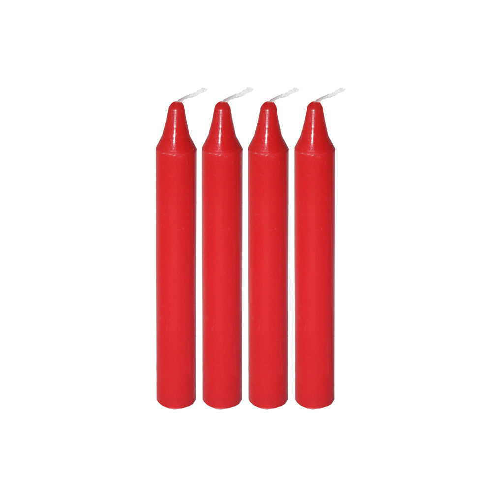 Mini Ritual Candle - Red (Set of 4) | Candle | Wiccan Center