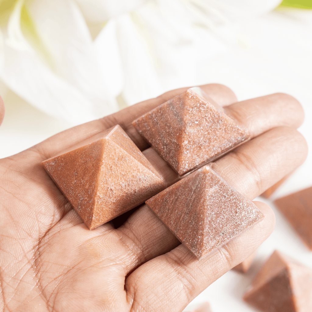 Orange Aventurine Pyramids (Optimism and Contentment)