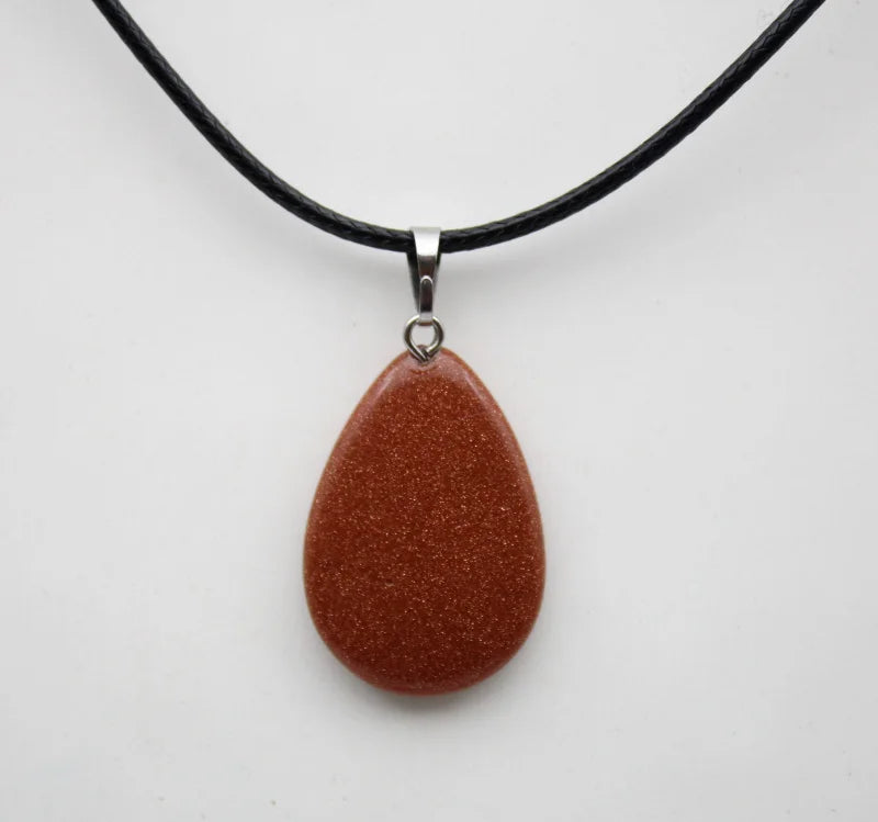 Crystal Teardrop Pendant Necklace | necklace | Wiccan Center