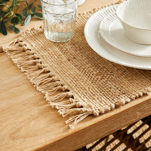 Reese Woven Fringe Placemat