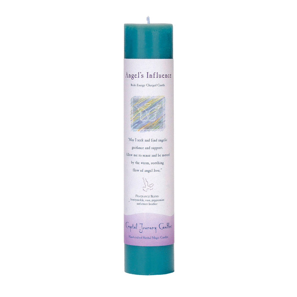 Reiki Herbal Pillar Candle Angels Influence | Candle | Wiccan Center