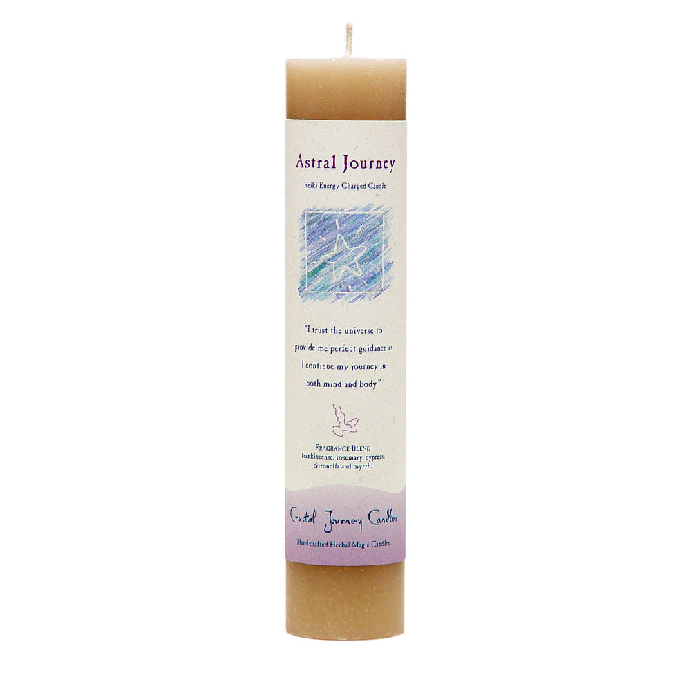 Reiki Herbal Pillar Candle Astral Journey | Candle | Wiccan Center