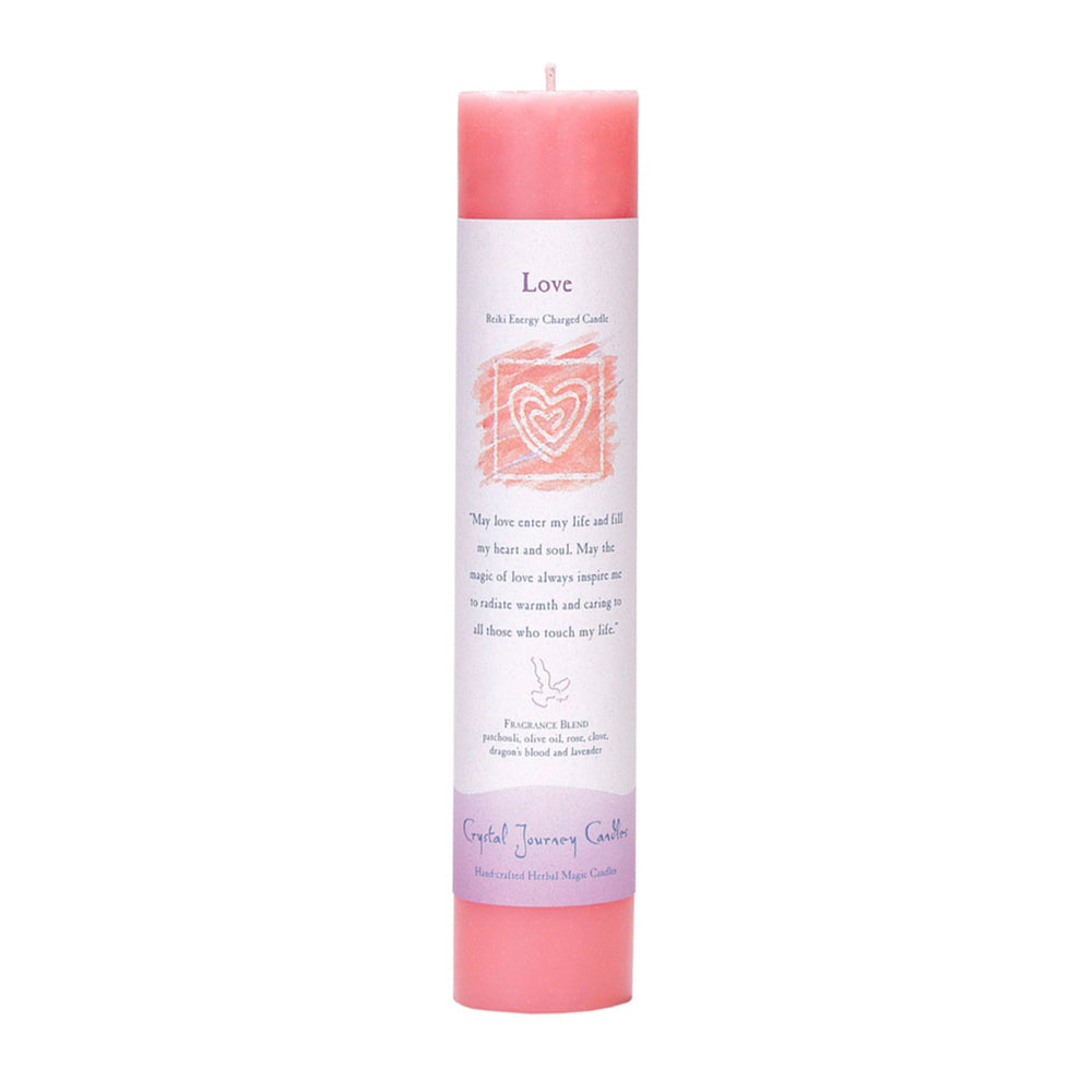 Reiki Herbal Pillar Candle Love | Candle | Wiccan Center