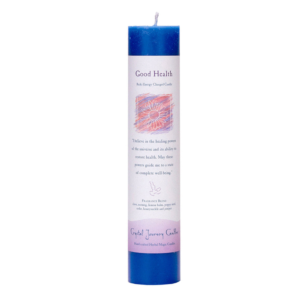 Reiki Herbal Pillar Candle Good Health