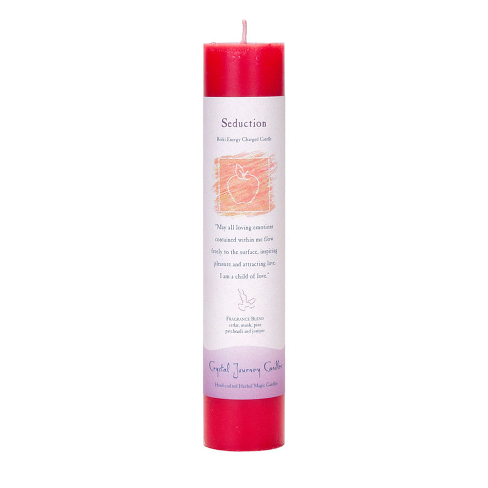 Reiki Herbal Pillar Candle Seduction | Candle | Wiccan Center