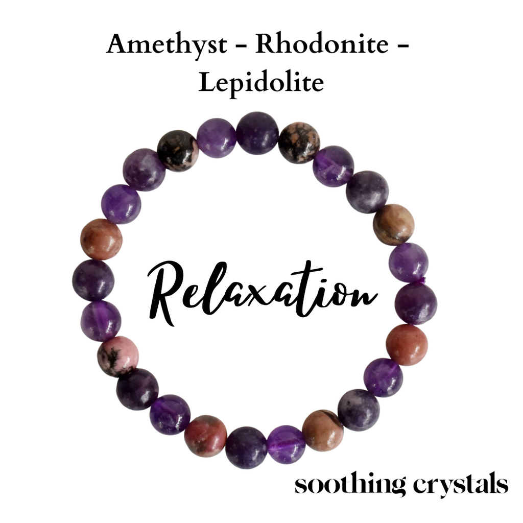 Brings RELAXATION Crystal Bracelet (Calming, Anti-Stress, Strength) | Bracelets | Wiccan Center