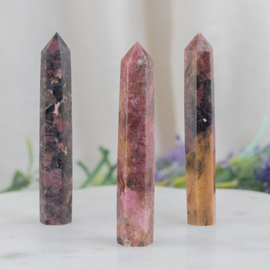 Rhodonite Tower | Crystals | Wiccan Center