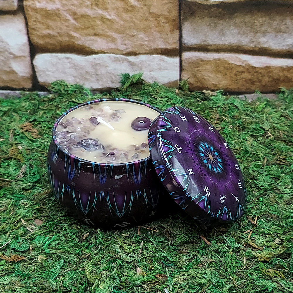 Ritual Tin Candle w/Crystals | Candle | Wiccan Center