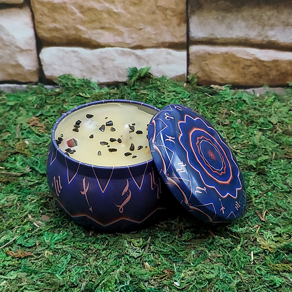 Ritual Tin Candle w/Crystals | Candle | Wiccan Center