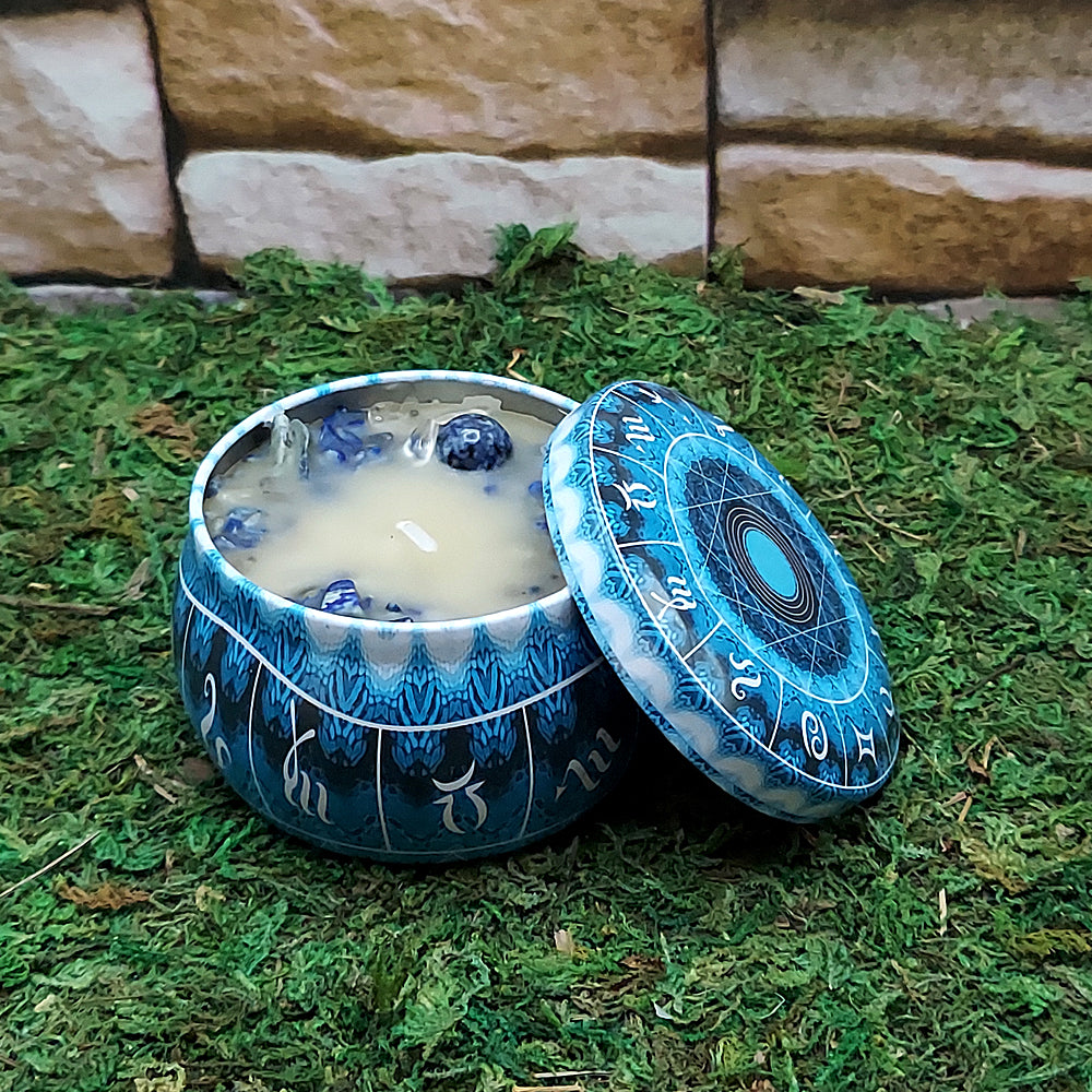Ritual Tin Candle w/Crystals | Candle | Wiccan Center