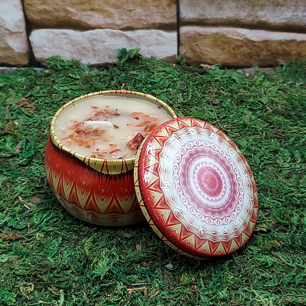 Ritual Tin Candle w/Crystals | Candle | Wiccan Center