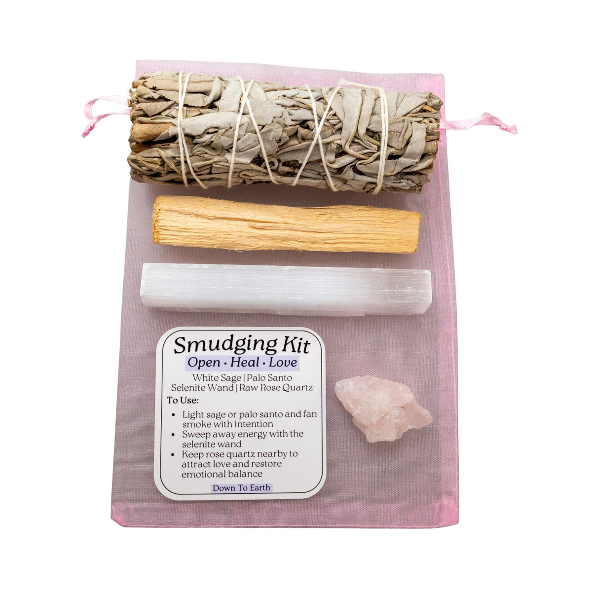 Rose Quartz Smudging Kit | Religious Items | Wiccan Center