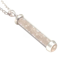 Rose Quartz Gem Power Vial Pendant for Love | Gem Power Vials | Wiccan Center