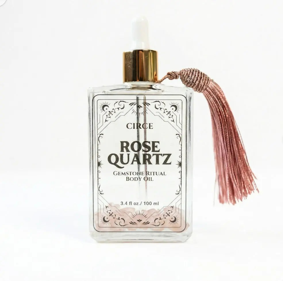 Rose Quartz Body Oil – Crystal Self-Love & Glow | 3.4 oz | | Wiccan Center