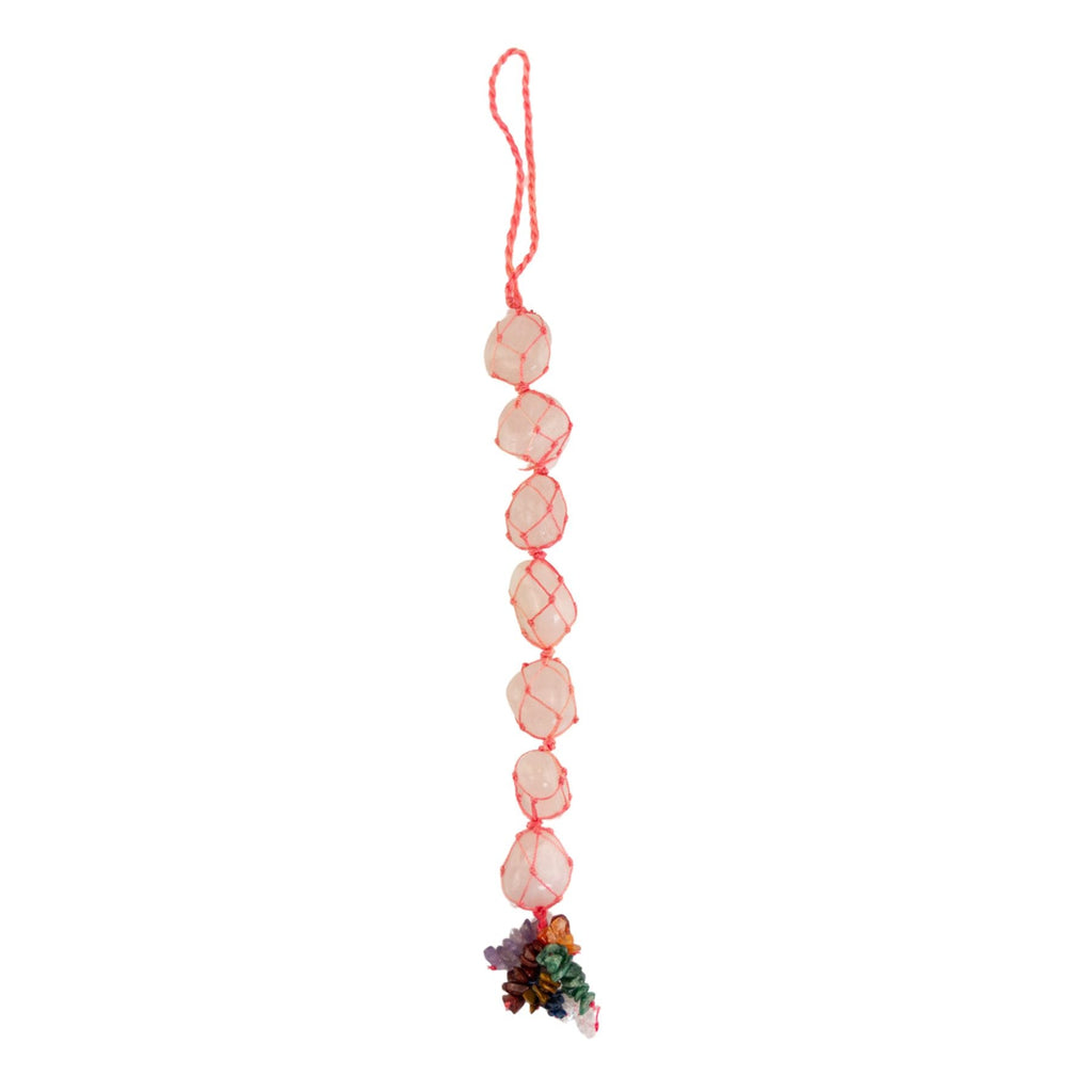 Rose Quartz Car Mobile With Chakra Beads | Crystals | Wiccan Center