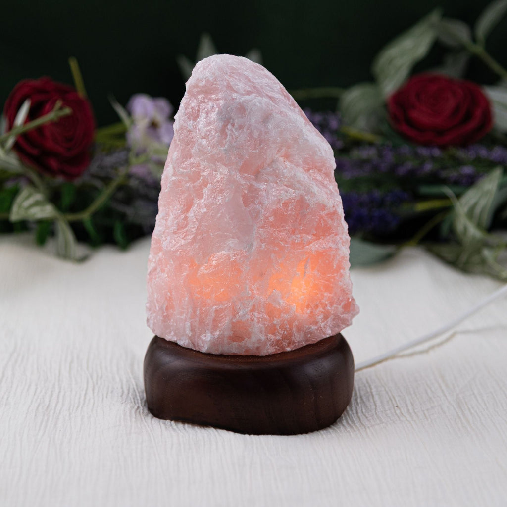 Rough Rose Quartz Lamp | Crystals | Wiccan Center