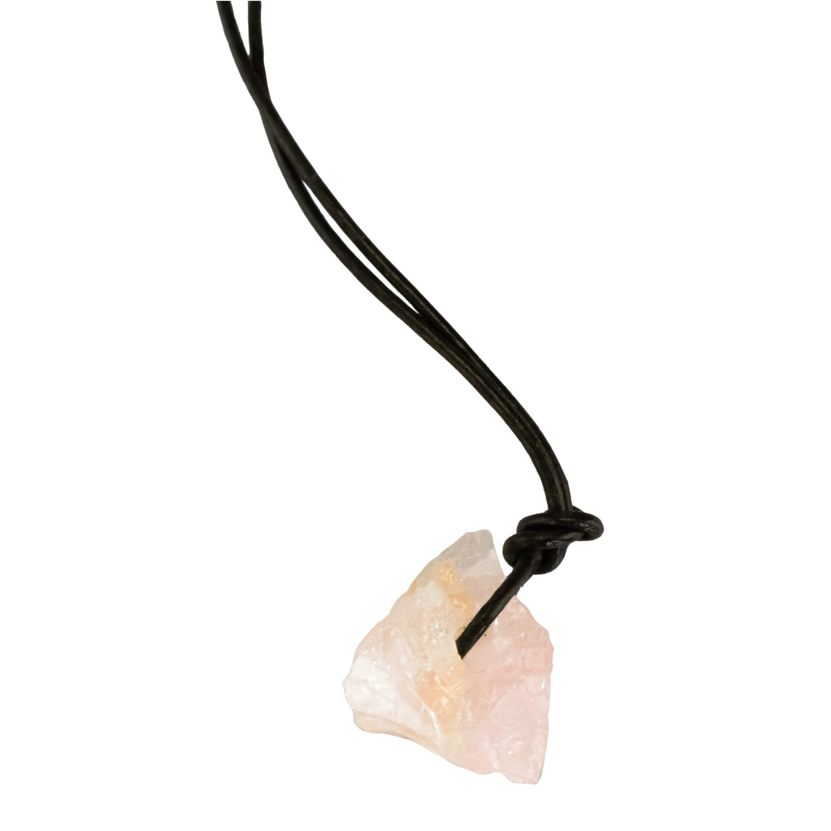 Rose Quartz Leather Cord Necklace | | Wiccan Center