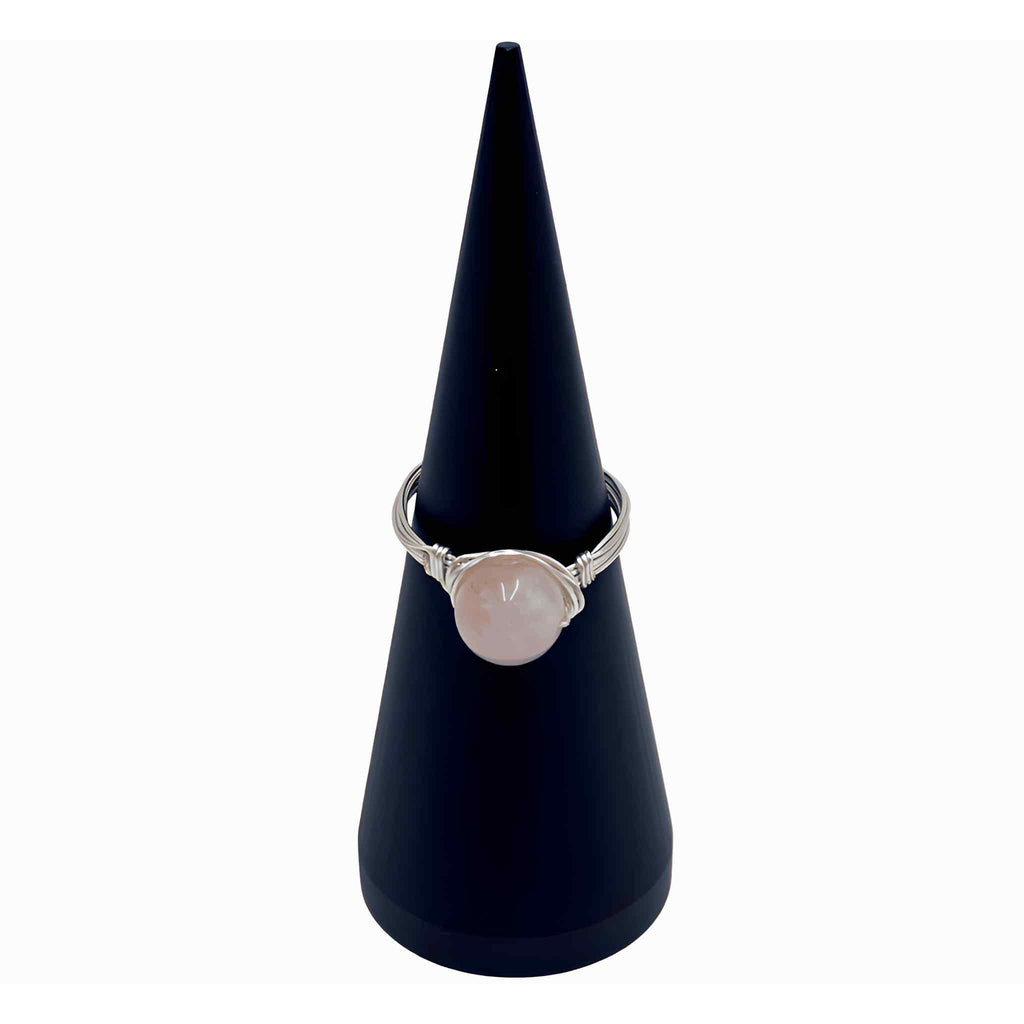 Wire Wrapped Rose Quartz Ring | Rings | Wiccan Center