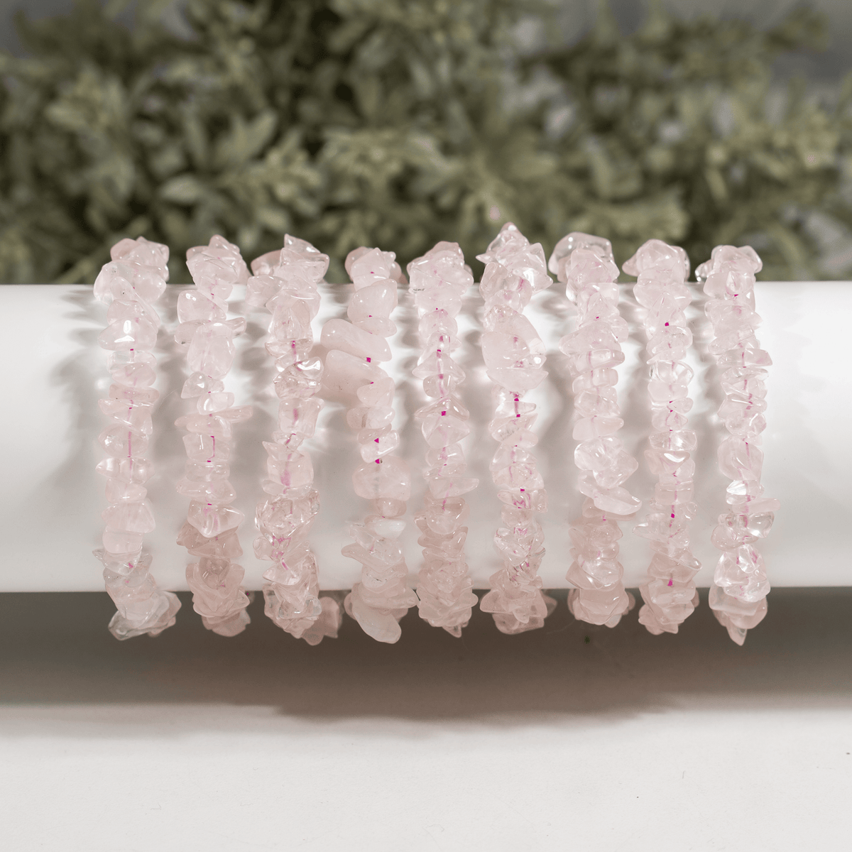 Rose Quartz Chip Bracelet (Creativity and Calming)