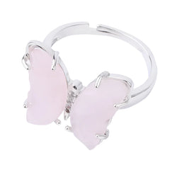 Crystal Butterfly Necklace & Ring | necklace | Wiccan Center