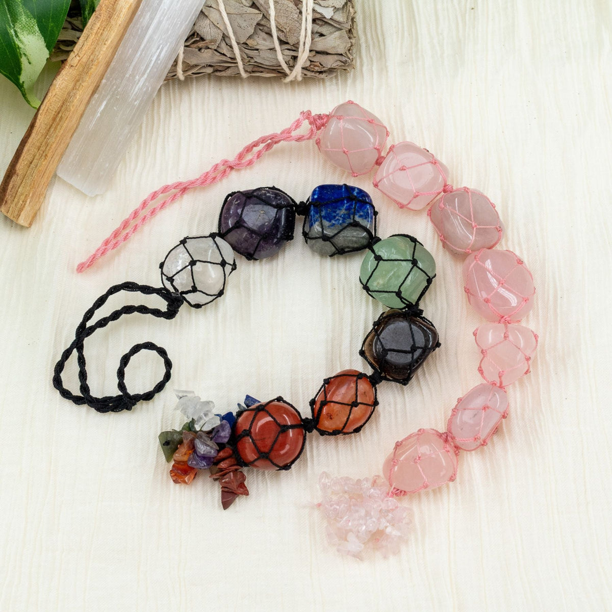 7 Chakra Car Mobile With Chakra Beads