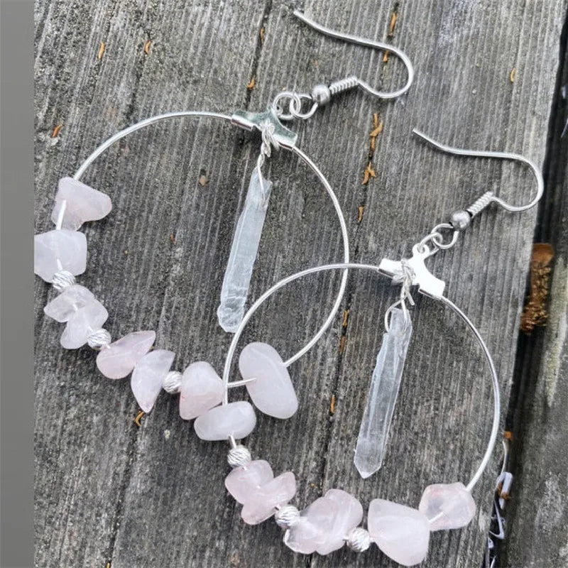 Crystal Crescent Moon Earrings | earrings | Wiccan Center