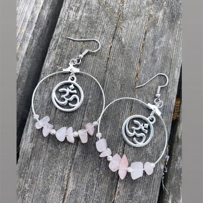 Crystal Crescent Moon Earrings | earrings | Wiccan Center