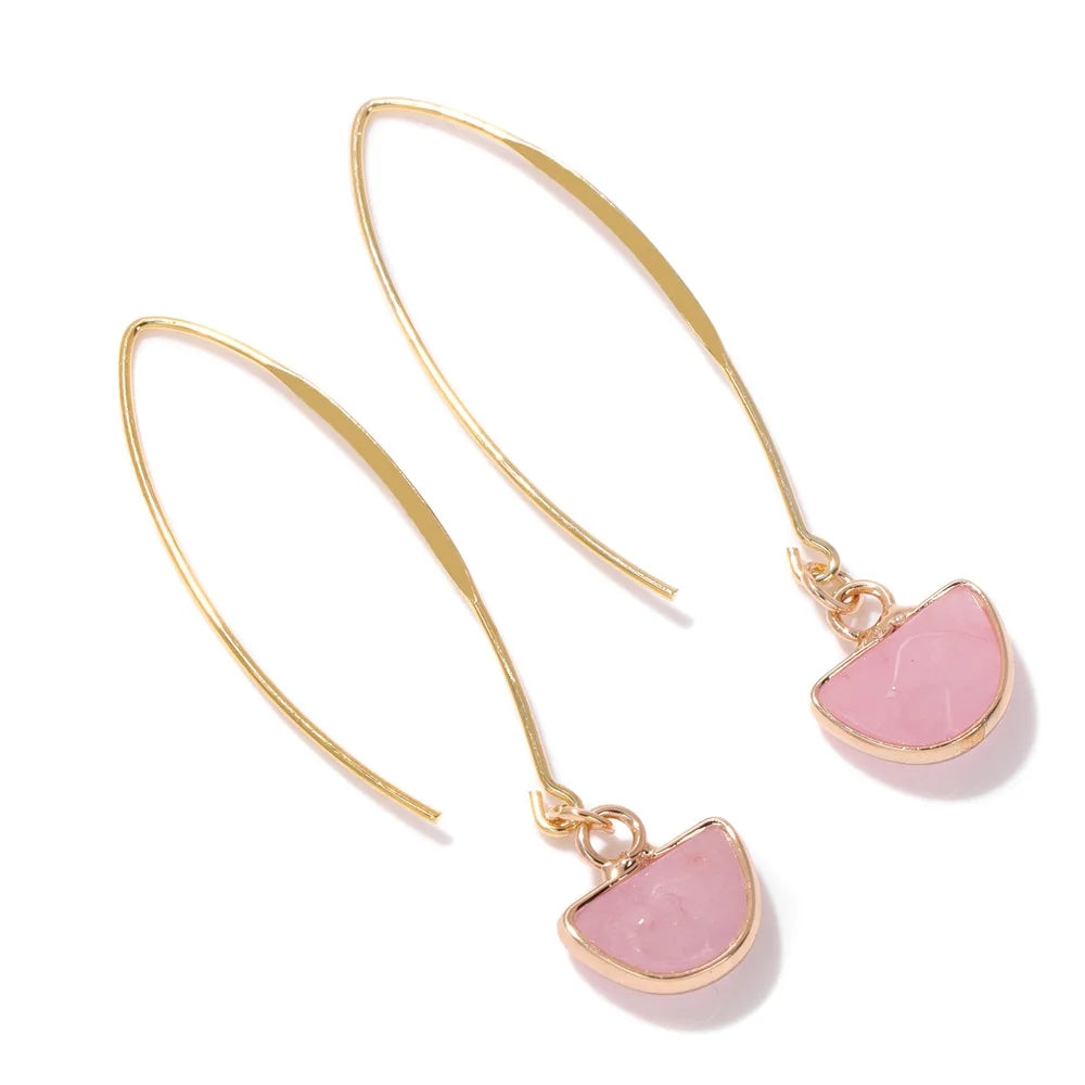 Crystal Faceted Teardrop Gold Earrings | earrings | Wiccan Center