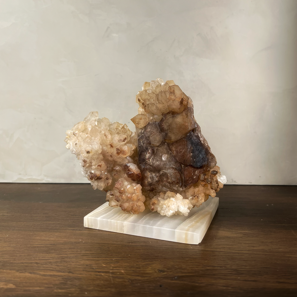 Rose Quartz Hematite Large Cluster
