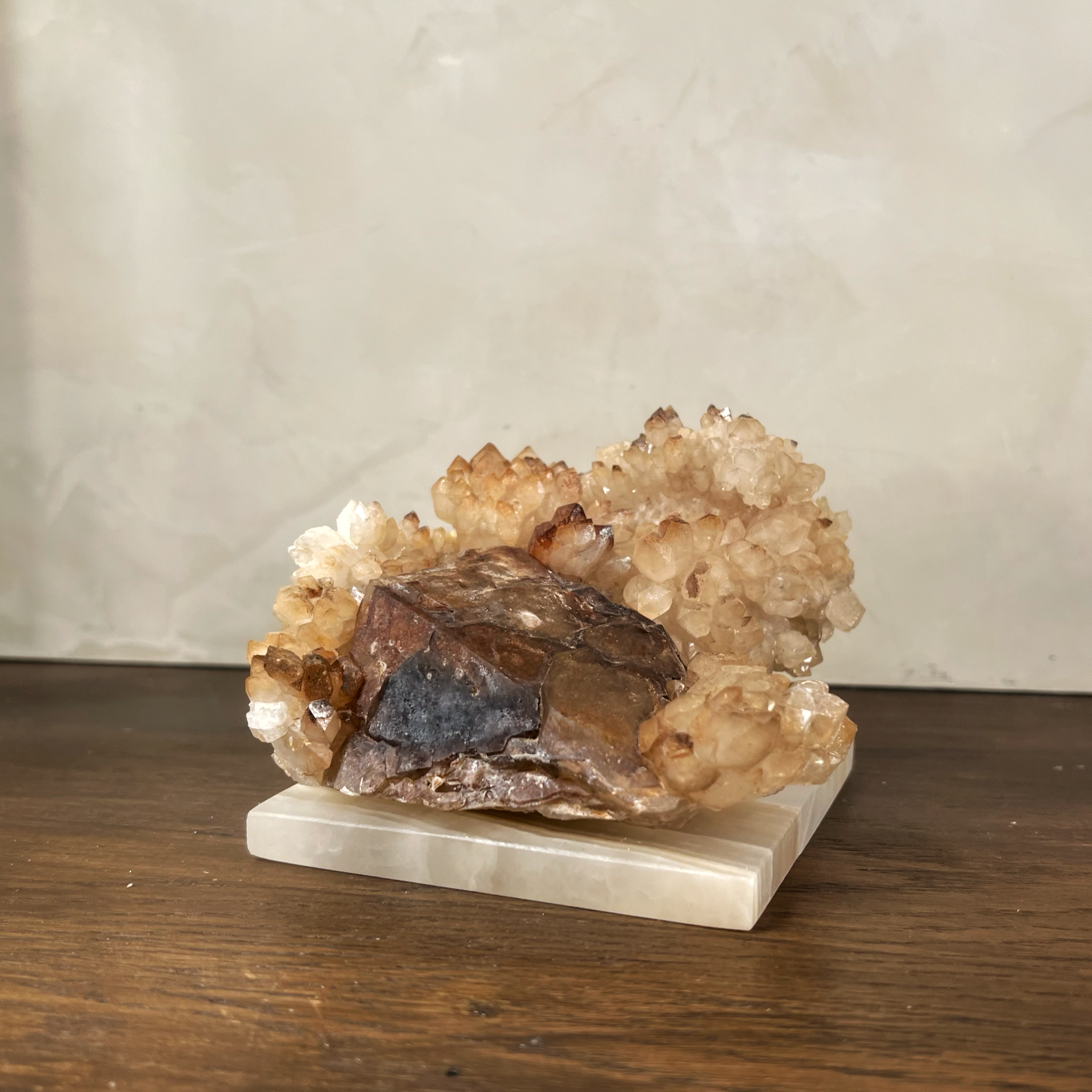 Rose Quartz Hematite Large Cluster
