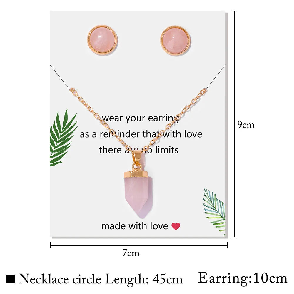 Crystal Point Gold Pendant Necklaces | necklace | Wiccan Center