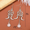 Pentacle Moon Crystal Earrings | earrings | Wiccan Center
