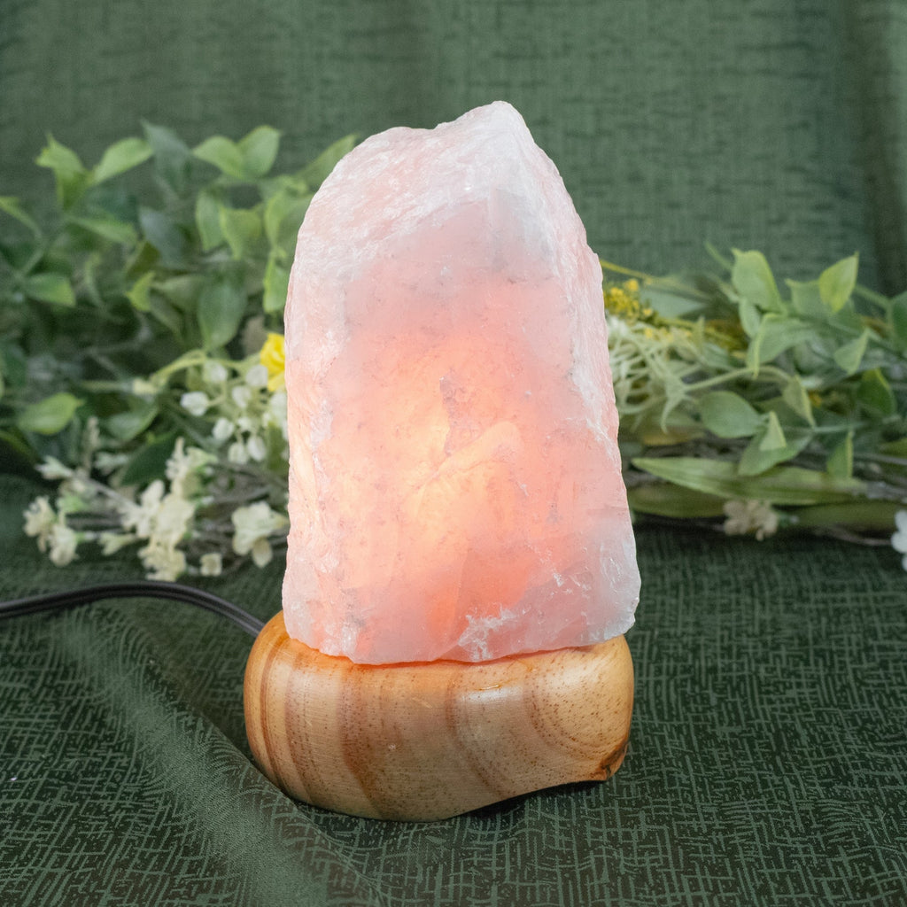 Rough Rose Quartz Lamp | Crystals | Wiccan Center