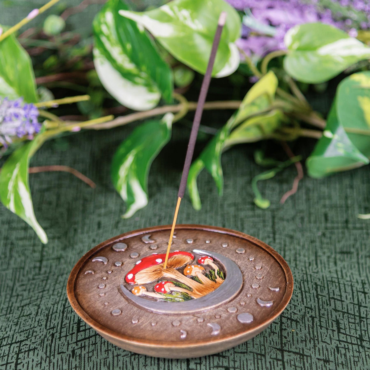 Round Mushroom Incense Burner | | Wiccan Center