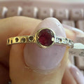 Ruby Dot Band Sterling Silver Ring (Size 9) | Rings | Wiccan Center