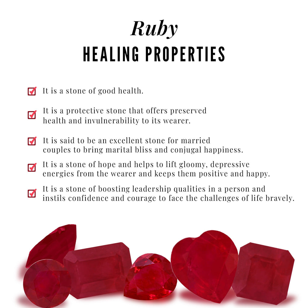 Natural Ruby Stud Earrings with Diamond Halo