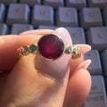 Ruby Pebble Band Ring | 18k Gold Vermeil | Rings | Wiccan Center