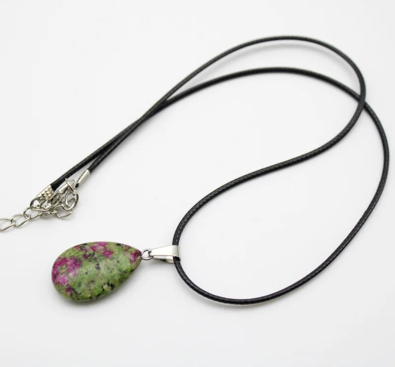 Crystal Teardrop Pendant Necklace | necklace | Wiccan Center