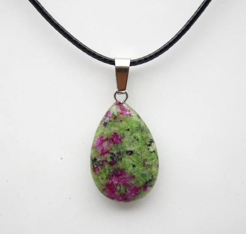 Crystal Teardrop Pendant Necklace | necklace | Wiccan Center