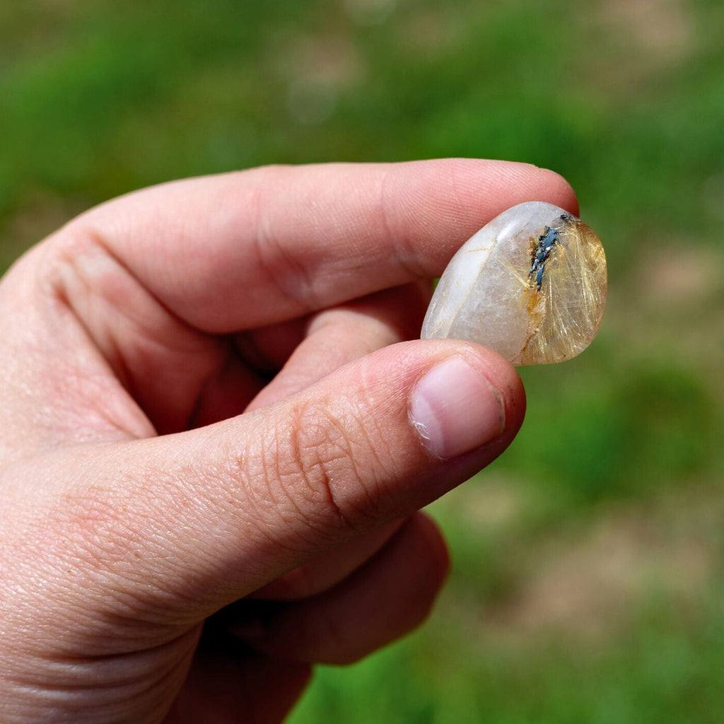 Rutilated Quartz Tumbled | Crystals | Wiccan Center