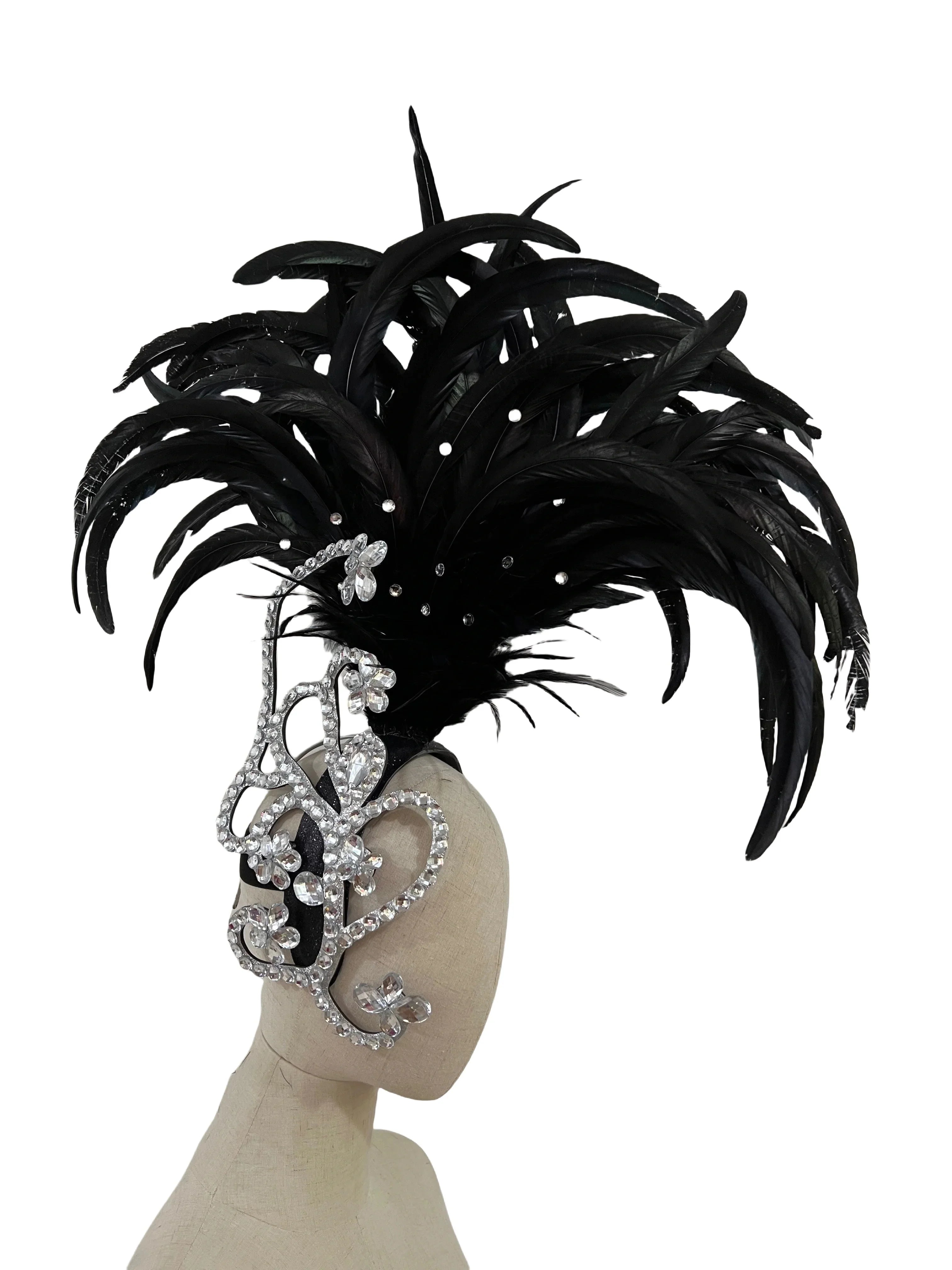 The Stardust Empress – Deluxe Feathered Samba & Carnival Crown