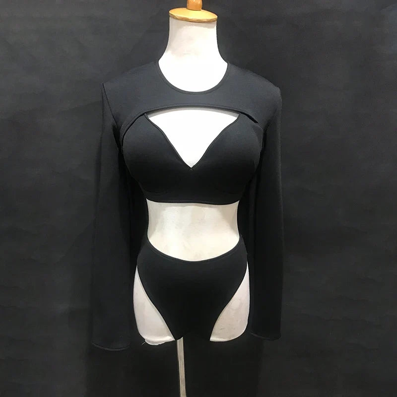 The Stardust Electra Performance Set – Long-Sleeve Pole & Gogo Bikini