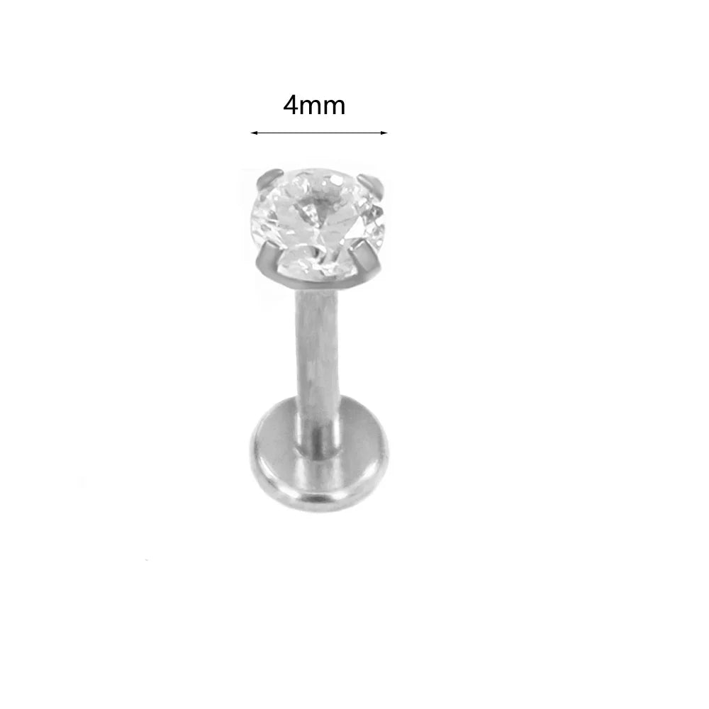 100% 316L Surgical Steel Flower Labret Piercing Butterfly Bee Tragus Snake Cartilage Helix Flat Back CZ Earrings Body Jewelry | | Wiccan Center