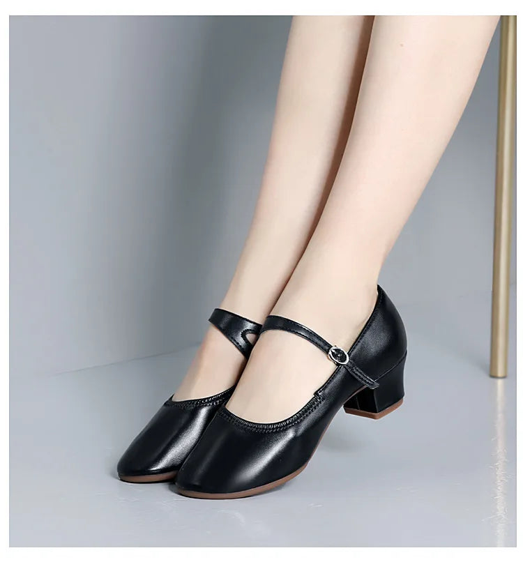 The Stardust Carousel Mary Jane – Classic Low-Heel Dance Pump