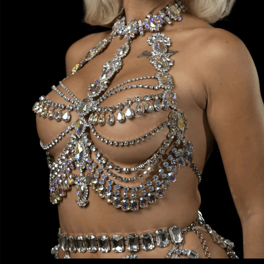 Glass Rhinestone Crystal Body Chain Set | Body Chains | Wiccan Center