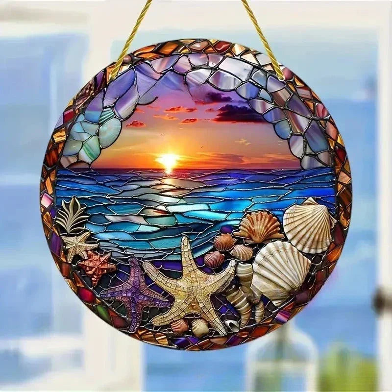 Enchanting Hummingbird Suncatcher – Vibrant Stained Glass Window Hanging Decor | | Wiccan Center