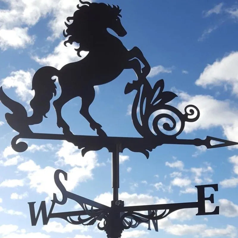 Metal Weathervane,Witch Iron Weather Vane,Sea Rover Wind Direction Indicator,Garden Decoration,Outdoor Roof Decoration,Gardening